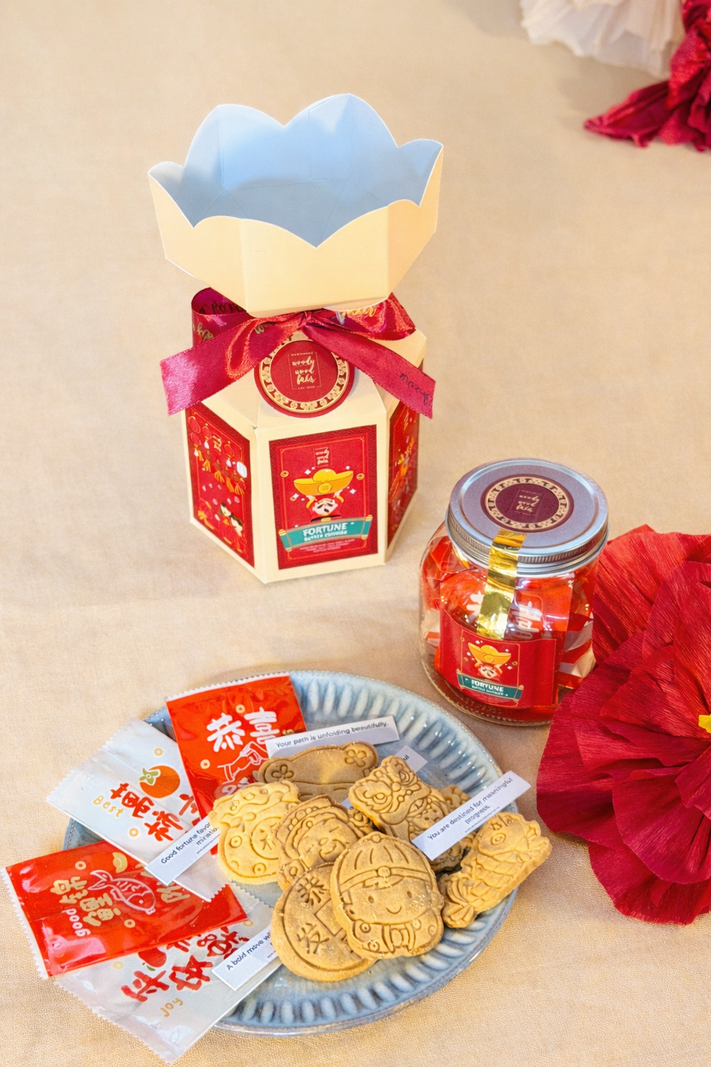 Box of Fortune – Chinese New Year Fortune Butter Cookies