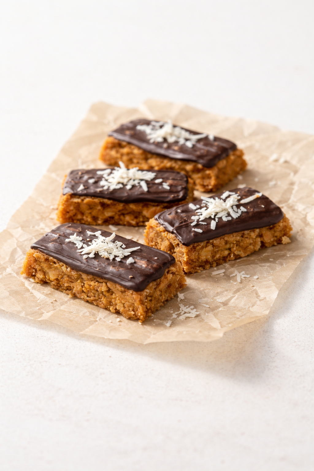 Woody’s ANZAC Cookies handmade oat coconut cookies topped with dark chocolate